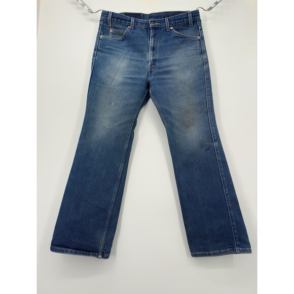 Vintage Levi's Saddleman Boot Cut Jeans Men's 20517 0217 36x27 Orange Tab 517 - Picture 3 of 16